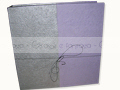 Album rivestito in carta naturale color lilla e argento cm 35,0x35,0