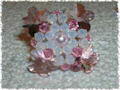 anello con fiori e cristalli bicono
